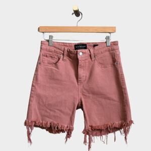 LUCKY BRAND Ava Fringed Bermuda Shorts Dusty Rose Size 4/27